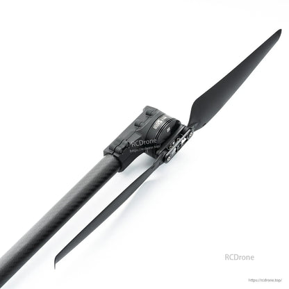 MAD StableCore A508 drone arm with carbon fiber tube, motor mount, and two-blade propeller attached