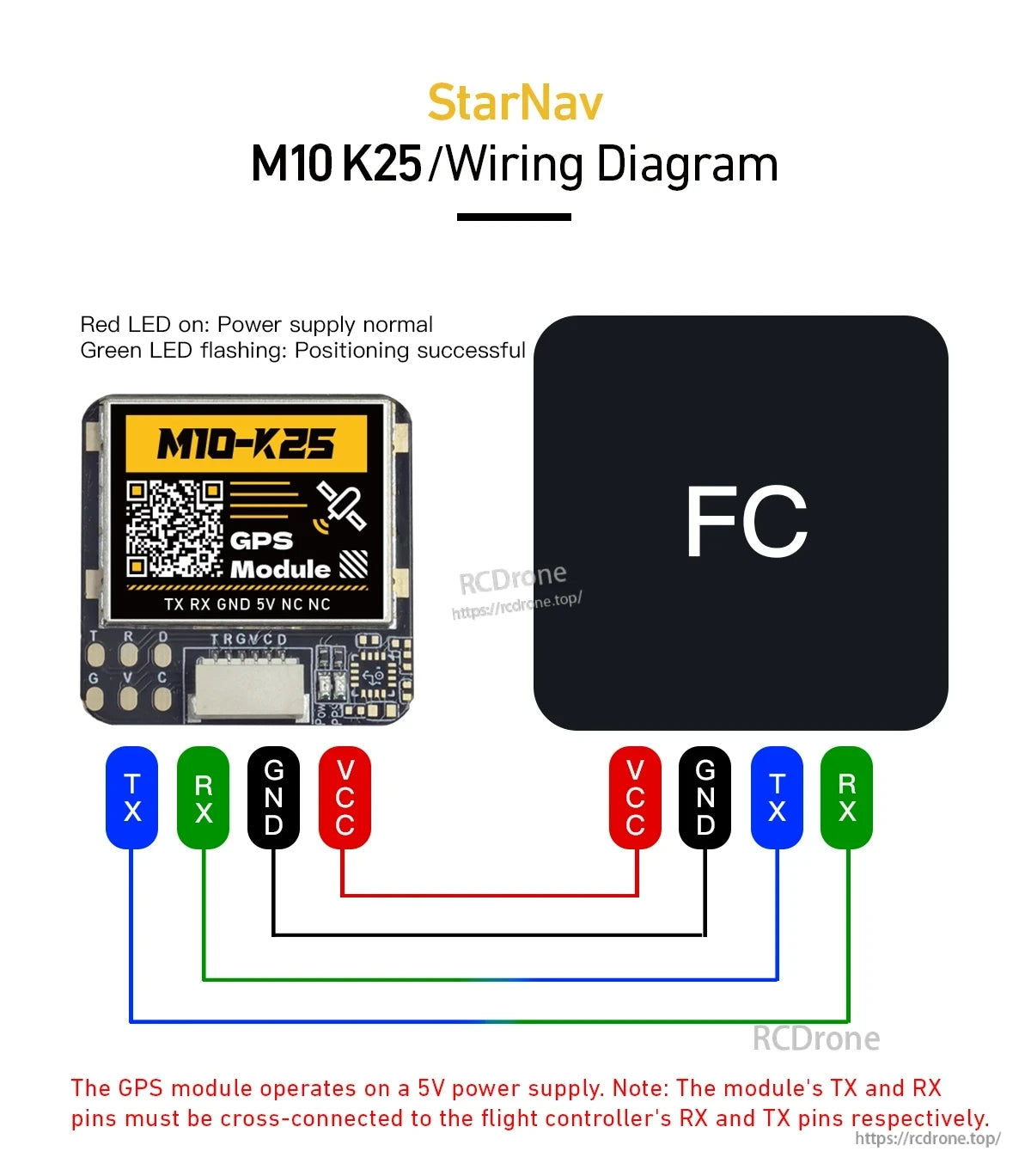MAD StarNav M10 GPS and Beidou Module w/Compass for FPV Drone