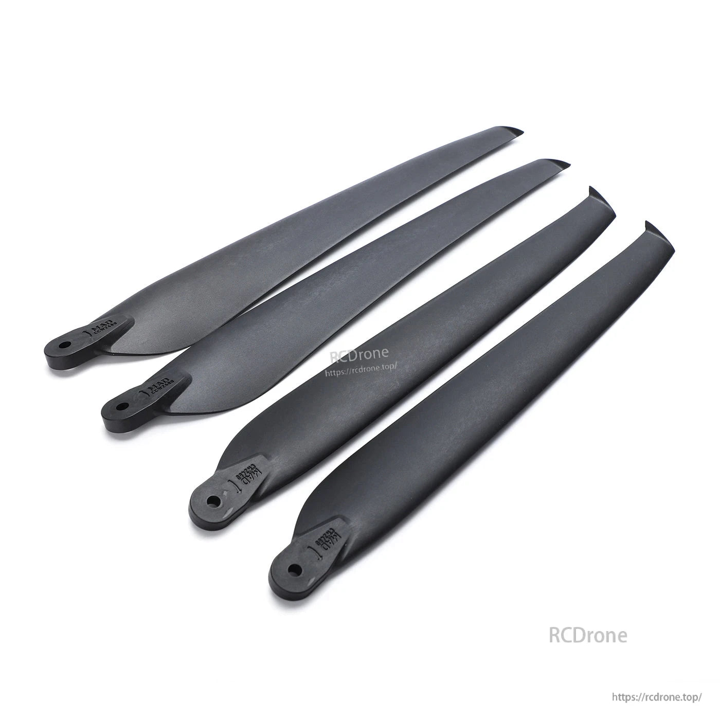MAD TIPUP 24x8.0in Polymer Drone Folding Propeller, Set of four MAD TIPUP 24x8.0in polymer folding drone propeller blades with hub mounting holes
