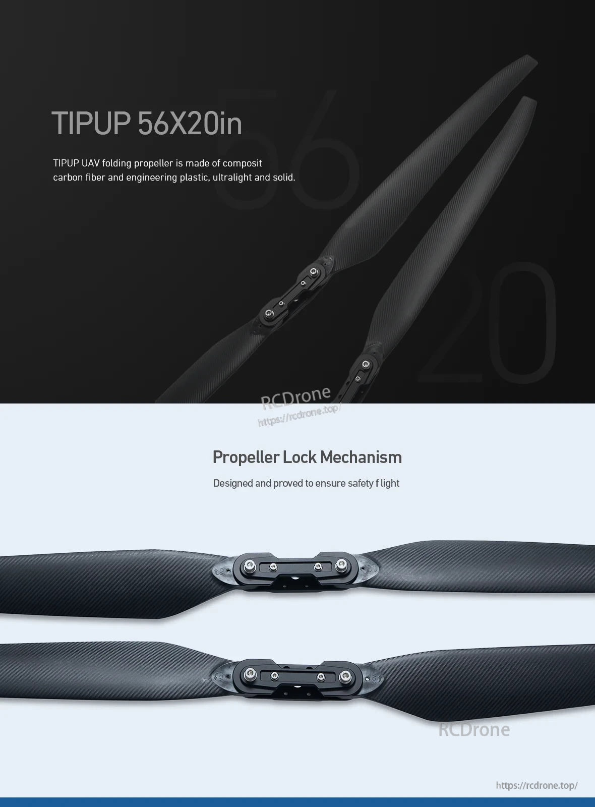 MAD TIPUP 56x20 Polymer Folding Propeller
