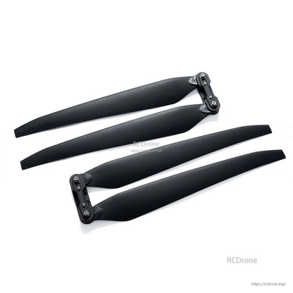 MAD TIPUP 56x20in Polymer Folding Propeller, MAD TIPUP 56x20in black folding propeller set with two blades and hinge hubs for RC aircraft
