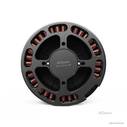 Top view of MAD V110 IPE V1.0 140KV eVTOL drone motor with black housing and exposed copper windings