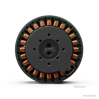 MAD V68 Pro IPE V1.0 230KV eVTOL Drone Motor, Top view of MAD V68 Pro IPE V1.0 eVTOL drone brushless motor with exposed copper windings and mounting holes