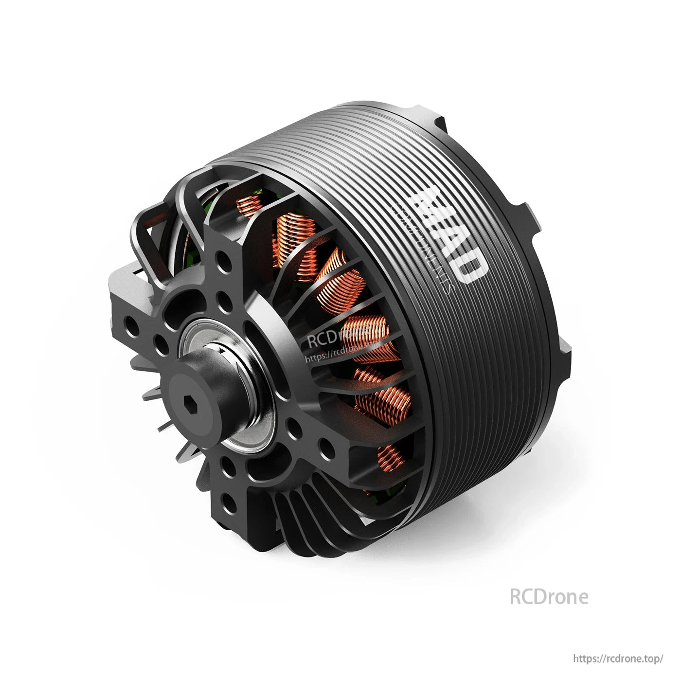 MAD VAX 5320 Short Shaft V3.0 eVTOL Drone Motor, MAD VAX 5320 short shaft V3.0 eVTOL drone brushless motor with finned housing, copper windings, and mounting holes