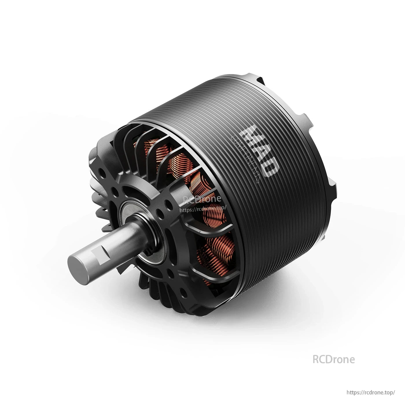 MAD VAX 5330 V2.0 long-shaft brushless drone motor with black ribbed housing and exposed copper windings