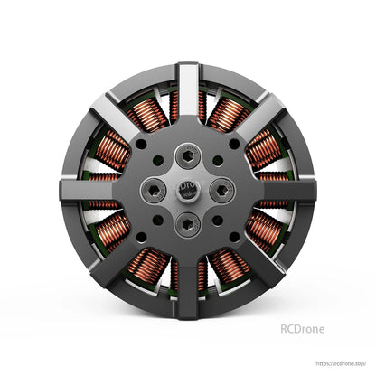MAD VAX 5330 V2.0 brushless drone motor top view with copper windings and cross-style mounting plate