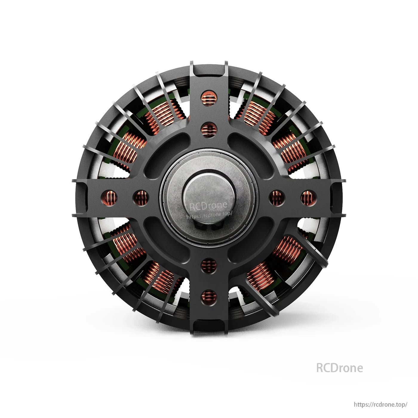MAD VAX 5330 V2.0 brushless drone motor front view with black housing, cooling vents, and copper windings