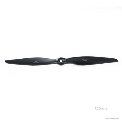 MAD VC 15x15 inch carbon fiber propeller with two black blades and central hub, side profile on white
