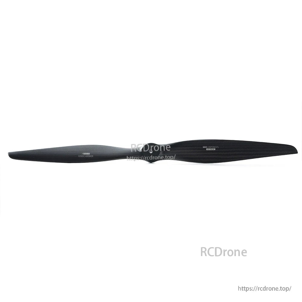MAD VC 21x10-R IN carbon fiber propeller with a slim black two-blade profile
