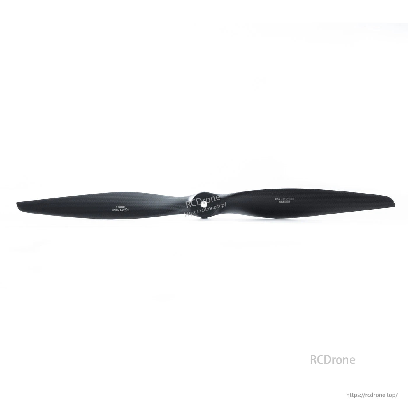 MAD VC Voyager Carbon Series 23x12-R matte carbon fiber two-blade propeller, single piece, black finish