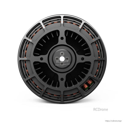 Top view of MAD X1035 IPE V1.0 brushless eVTOL airplane drone motor with vented black housing and copper windings