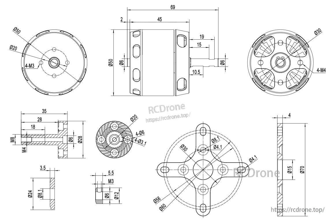 MAD X4120 eVTOL Airplane Drone Motor