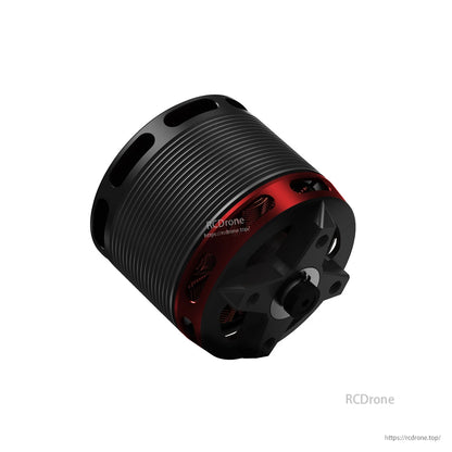 MAD X4219 IPE V1.0 short-shaft brushless drone motor with black ribbed корпус and red stator ring