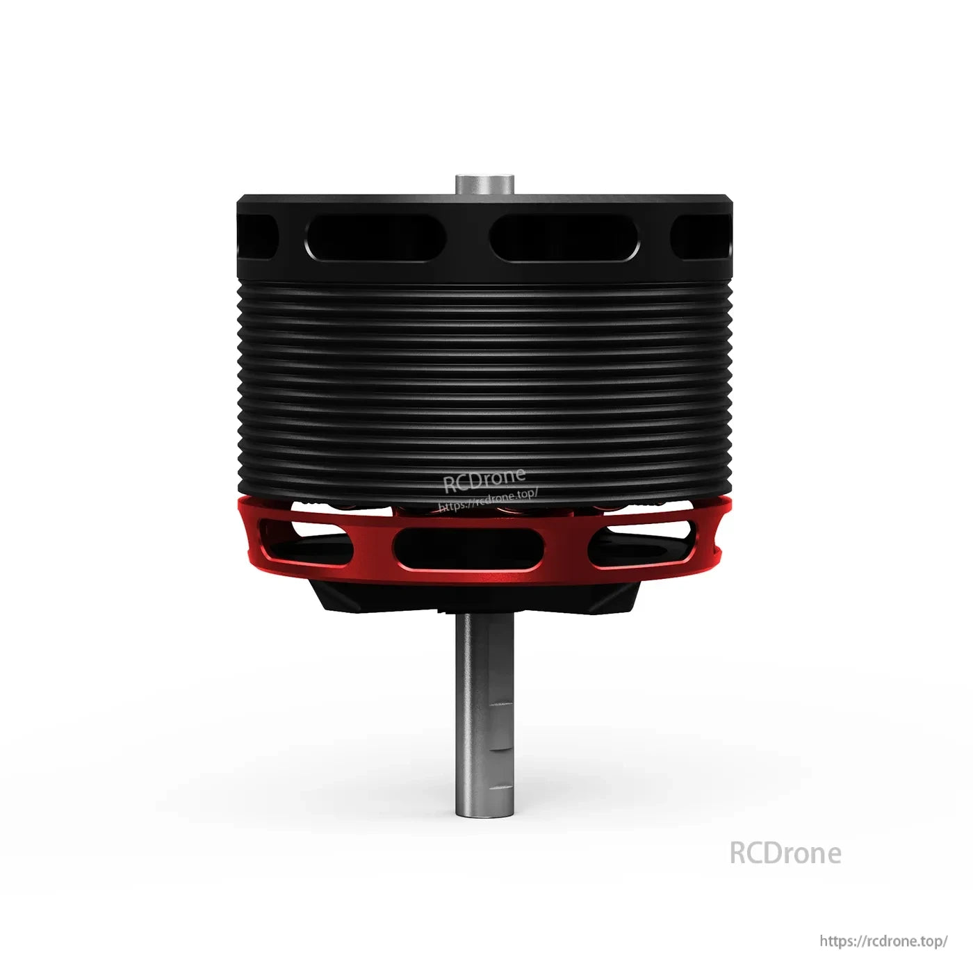 MAD X4219 Long Shaft eVTOL Airplane Drone Motor, MAD X4219 long-shaft brushless drone motor with finned black housing and red base mount