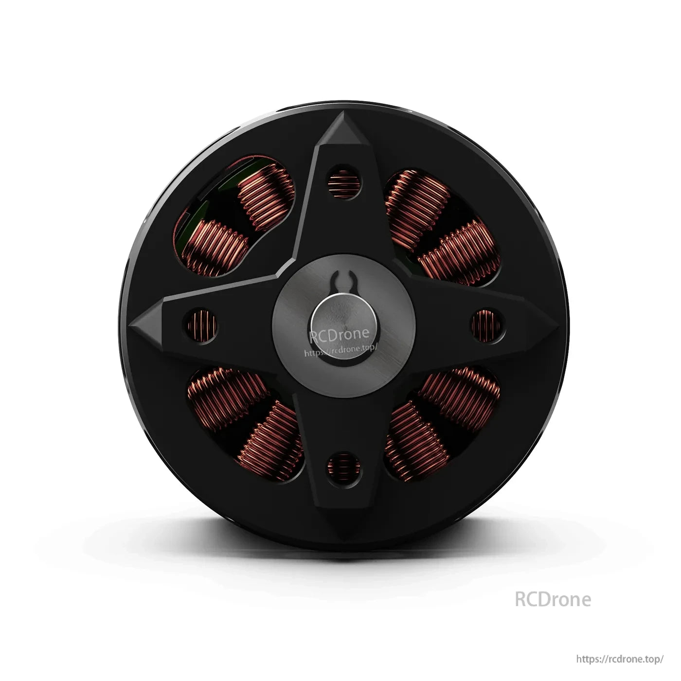 Top view of MAD X4229 eVTOL airplane drone motor with black housing and visible copper windings
