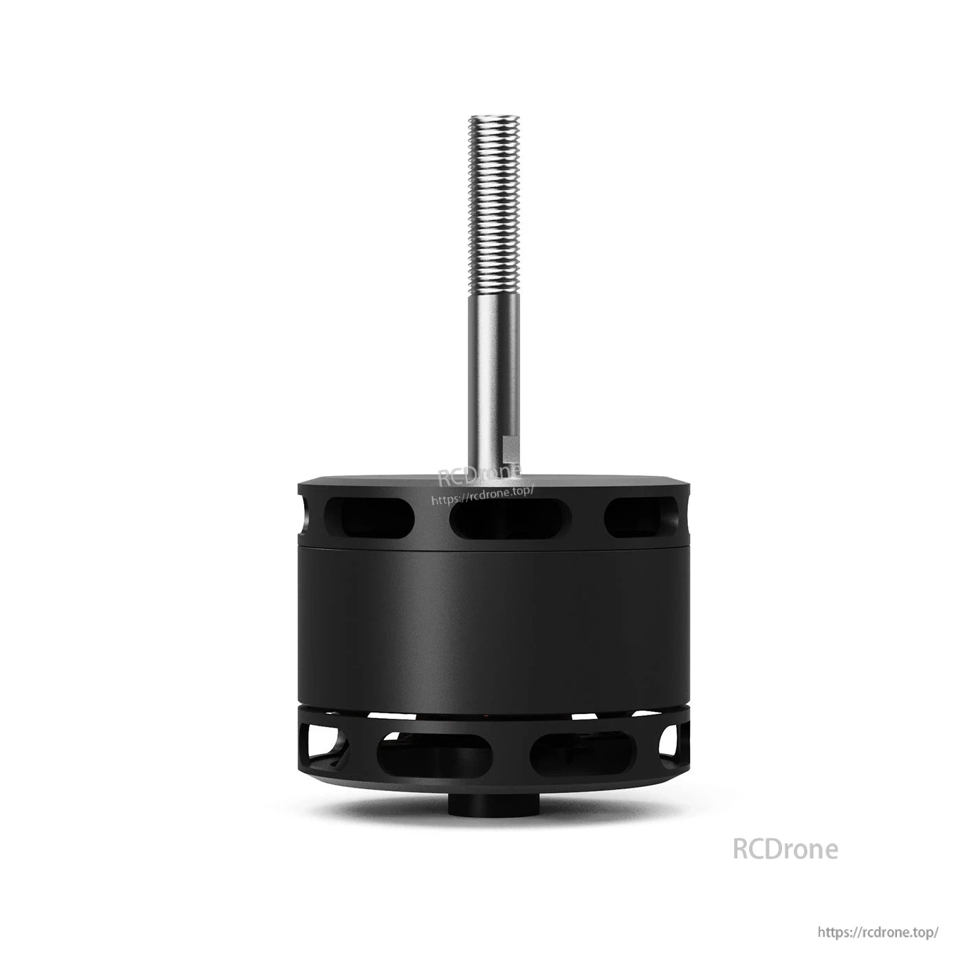 MAD X5220 (Long) IPE eVTOL Airplane Drone Motor, MAD X5220 long-shaft brushless drone motor with black anodized can and extended threaded prop shaft