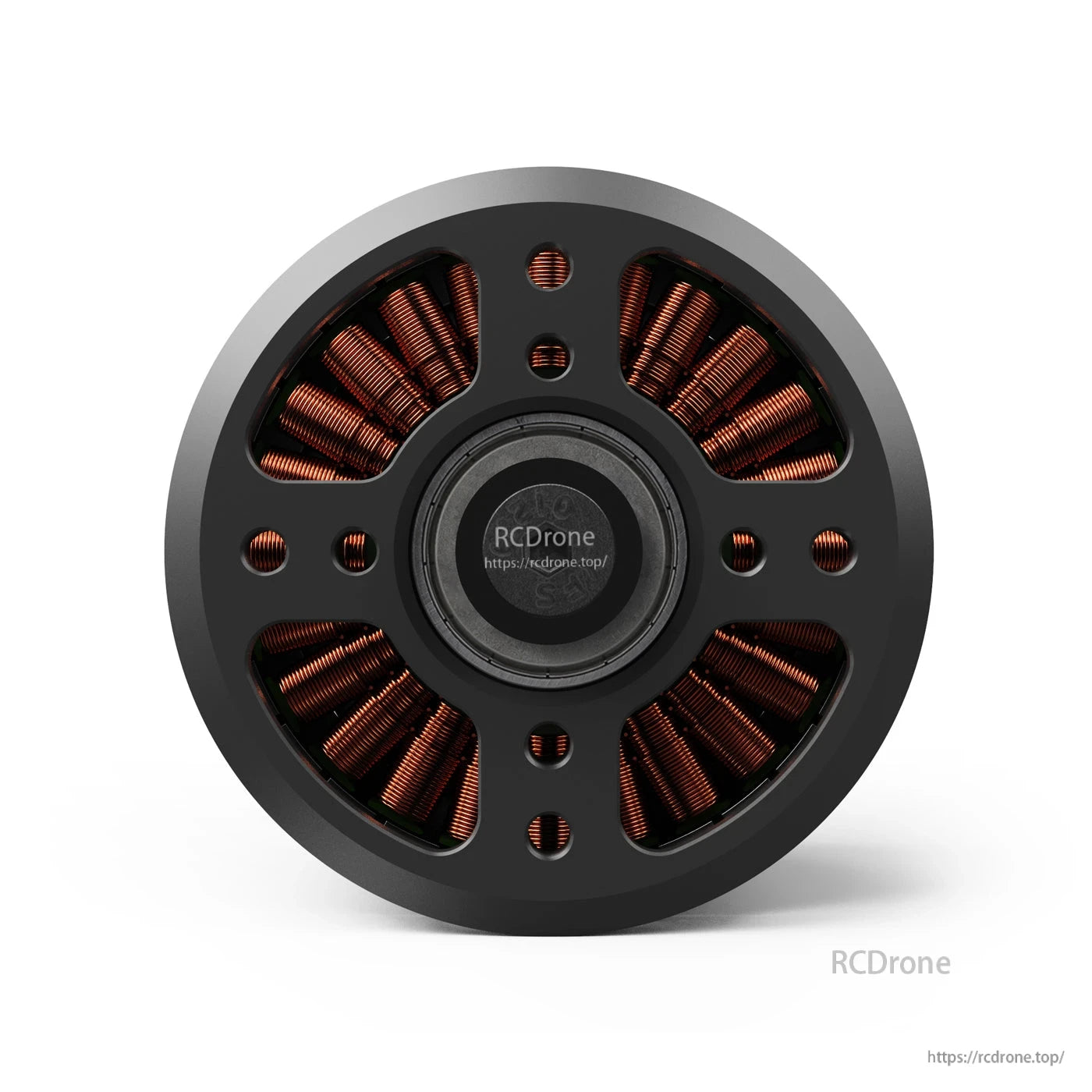 Top view of MAD X5230 IPE V1.0 230KV drone motor showing black housing with exposed copper windings