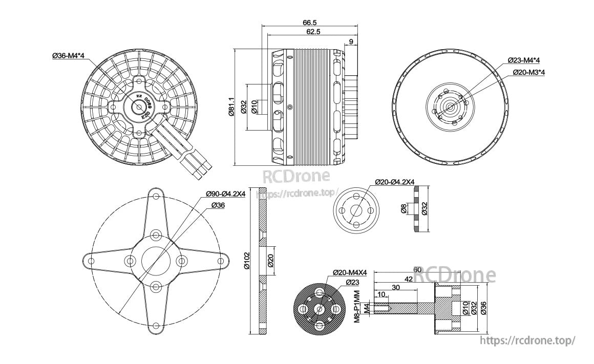 MAD X7224 eVTOL Airplane Drone Motor