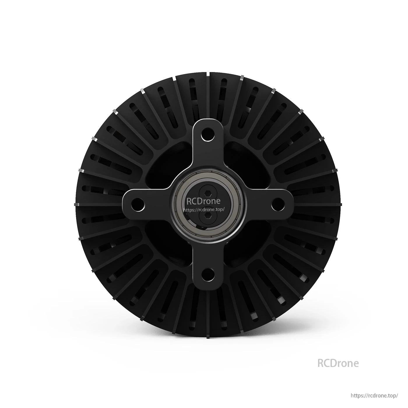 Front view of MAD X8025 IPE V1.0 190KV eVTOL drone motor with finned black housing and 4-bolt mount