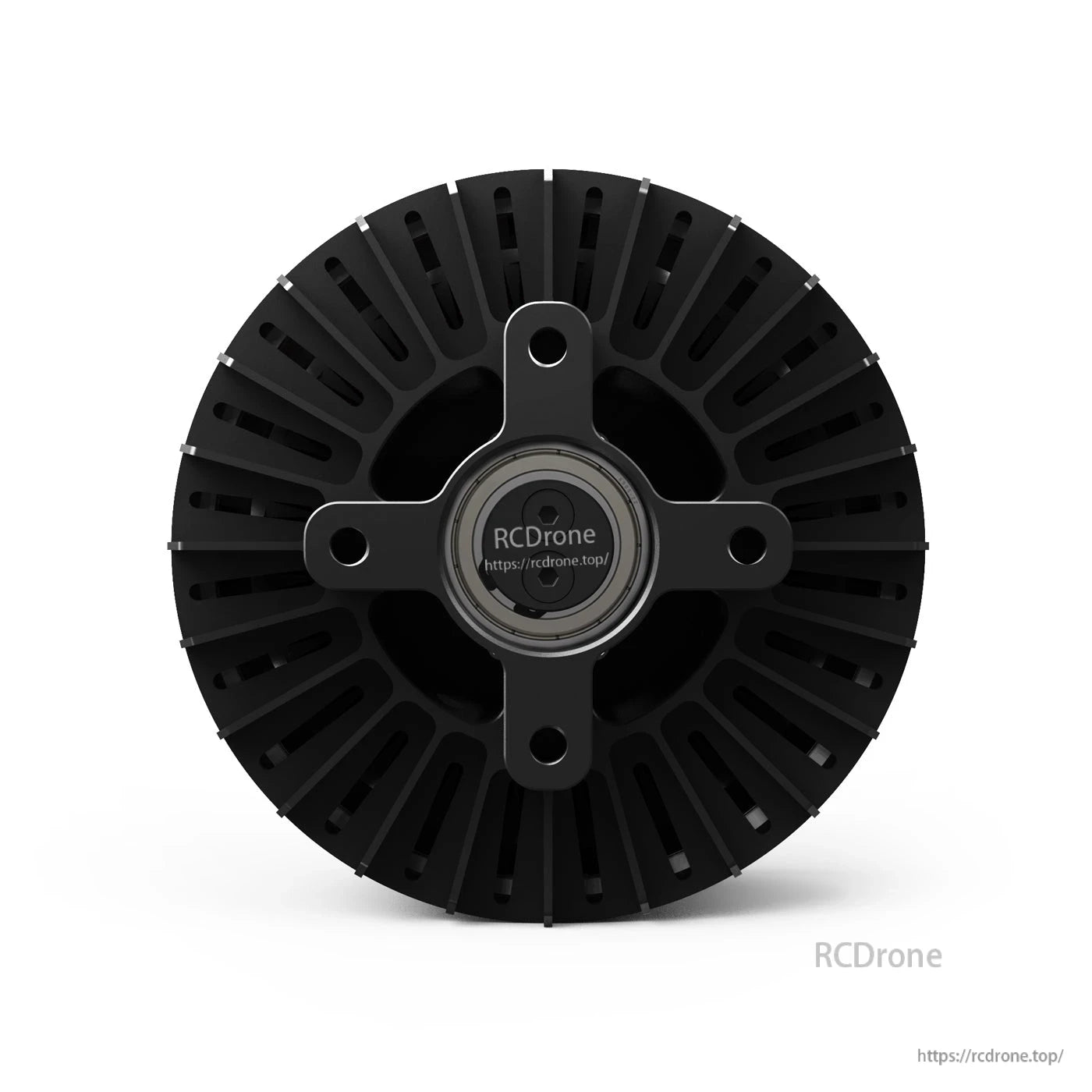 Front view of MAD X8030 eVTOL airplane drone motor with black housing and four-hole mounting hub