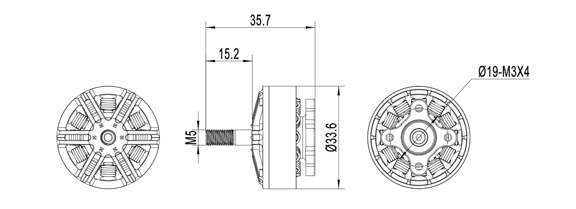 MAD BSC2807 FPV Drone Motor, metal construction, no battery, for vehicles and remote control toys.