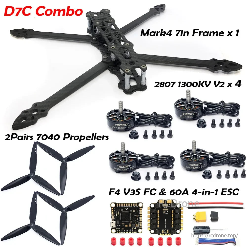 Marco De Fibra De Carbono Fpv De 7 Pulgadas Para Mark 4 V2, | Envío gratis Marco De Fibra De Carbono Fpv De 7 Pulgadas Para Mark 4 V2, | Envío gratis