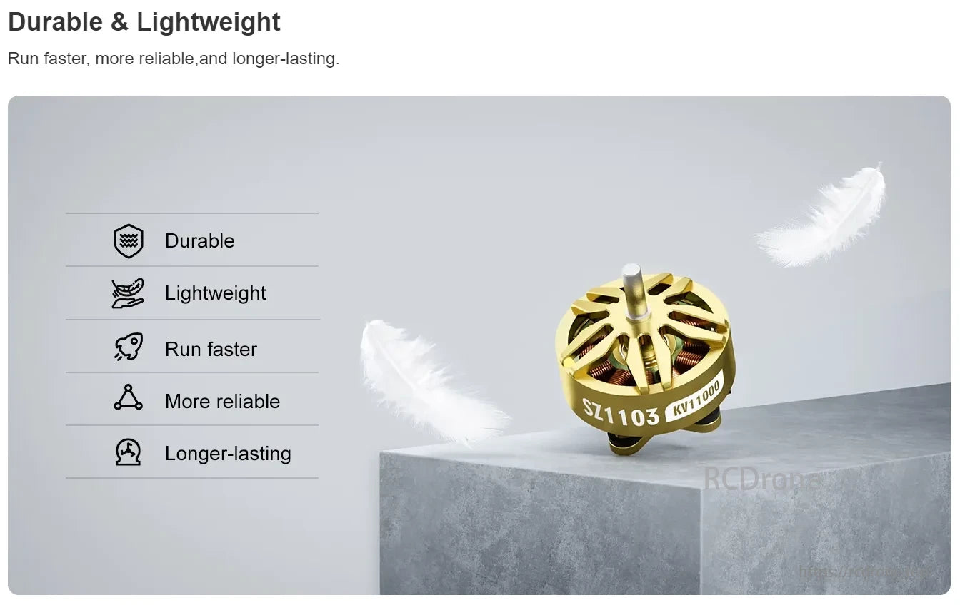 MEPS 1103 8000KV / 11000KV 3S Brushless FPV Motor, MEPS 1103 11000KV motor: durable, lightweight, fast, reliable, long-lasting for excellent performance.