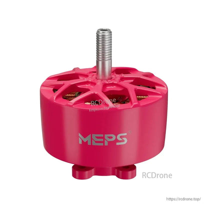MEPS NEON 3115 1050KV Brushless Motor, MEPS NEON 3115 1050KV brushless motor, 6S, 12N14P, 5mm shaft, for 8–10 inch cinematic FPV drones, red housing, threaded shaft.