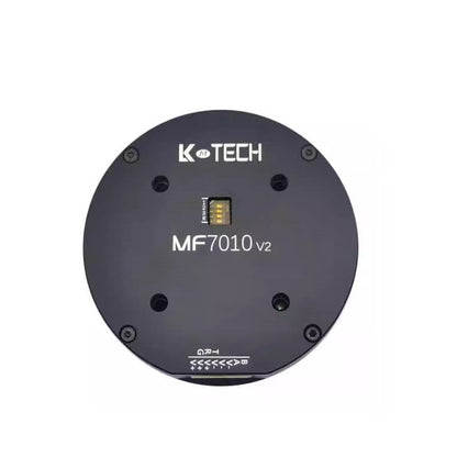 LKMTECH MF7010-V2 robot motor front face with DIP switch window and mounting holes