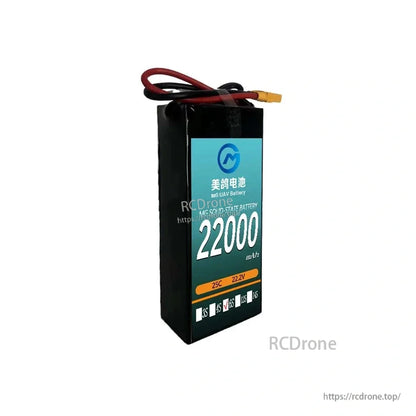High-capacity 22.2V 6S MG solid-state battery with 22000mAh and 25C discharge rate, designed for powerful, long-lasting drone performance.