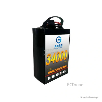 High-capacity 46.2V 10C solid-state LiPo battery, 34000mAh, designed for heavy-duty UAVs, offering reliable, high-density power with enhanced safety and performance.