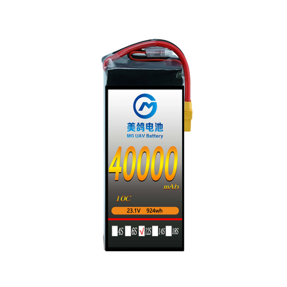 MG UAV 40000mAh 10C 6S/12S/14S/18S Solid State Lipo Battery for Heavy-Duty Drone UAVs