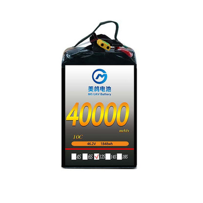 MG UAV 40000mAh 10C 6S/12S/14S/18S Solid State Lipo Battery for Heavy-Duty Drone UAVs