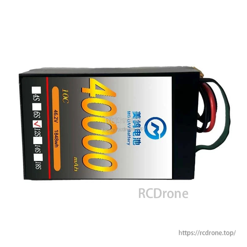 MG UAV 40000mAh 10C 6S/12S/14S/18S Solid State Lipo Battery for Heavy-Duty Drone UAVs