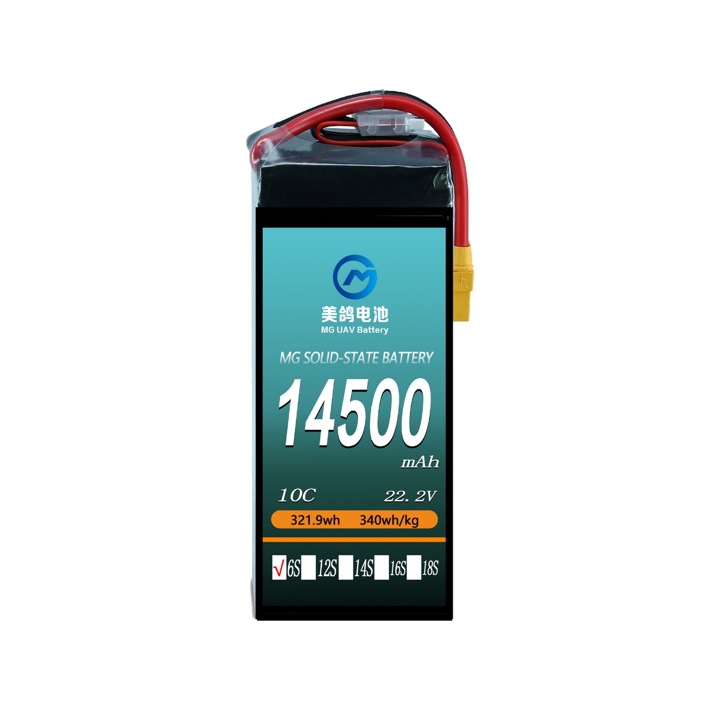 MG 無人機固態鋰電池 14500mAh 10C (6S/12S/14S) 適用於重載、長續航無人機動力系統 – RCDrone