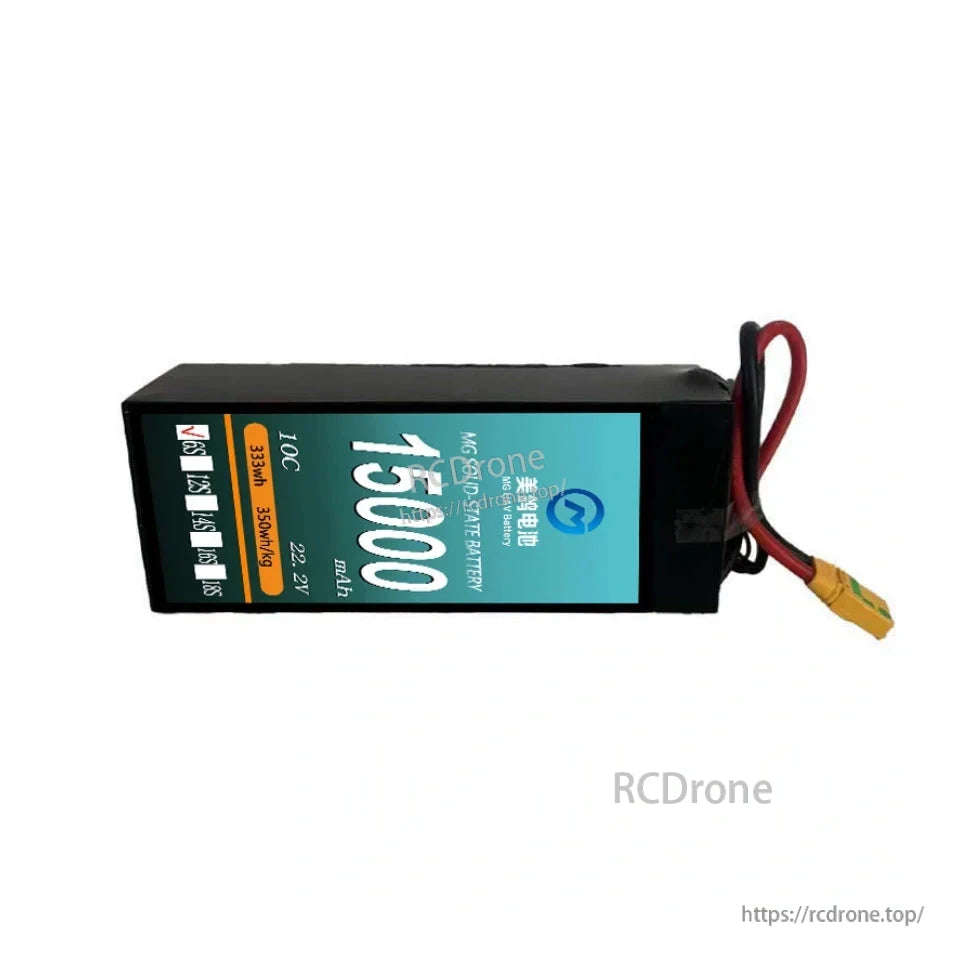 MG UAV Solid-State Lipo Battery 15000mAh 10C, 6S/12S/14S (22.2V/44.4V/51.8V) for Heavy-Load & Long-Endurance UAVs