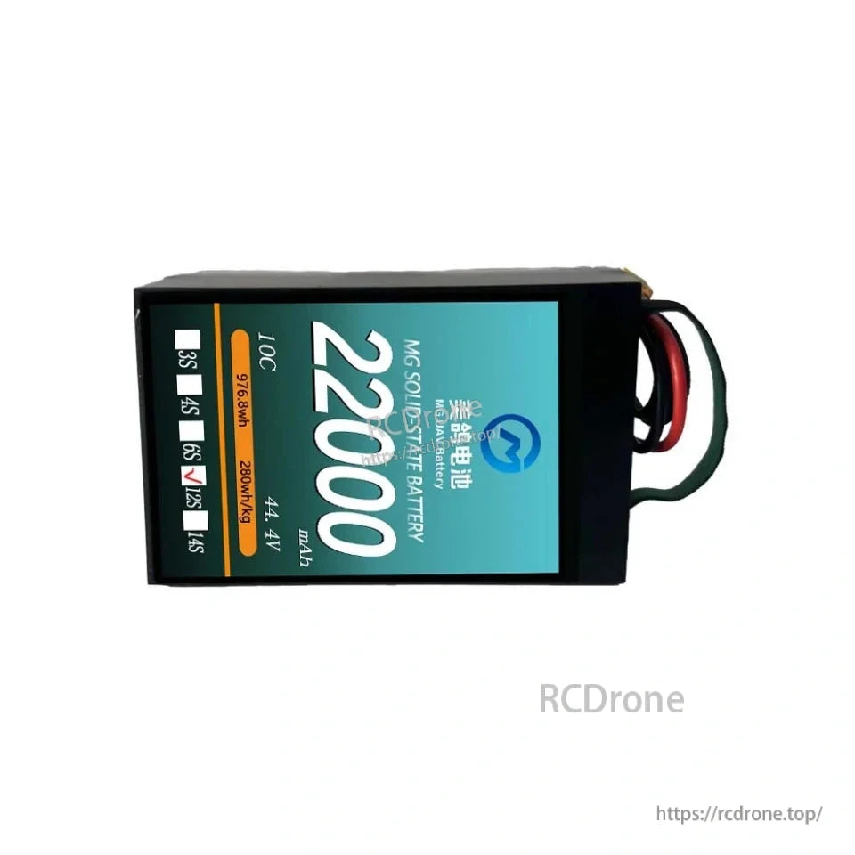 MG UAV Solid-State Lipo Battery 22000mAh 10C (6S/12S/14S) 22.2V/44.4V/51.8V for Heavy-Duty Drones UAV