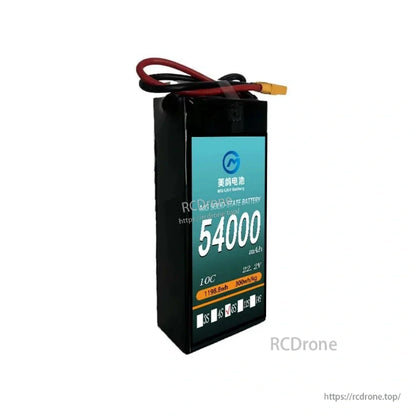 MG UAV Solid-State Lipo Battery, High-capacity 54000mAh 22.2V 6S solid-state battery, 1198.8Wh, 300Wh/kg, 10C for UAVs and RC aircraft—lightweight, powerful, long-lasting performance.