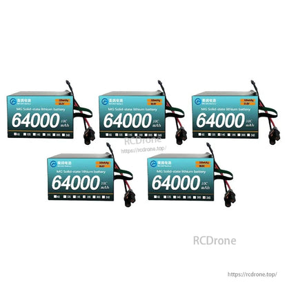 MG UAV Solid-State Lipo Battery, MG solid-state lithium battery: 64000mAh, 6S-24S, high energy density (320Wh/kg), reliable performance for UAVs and RC airplanes.