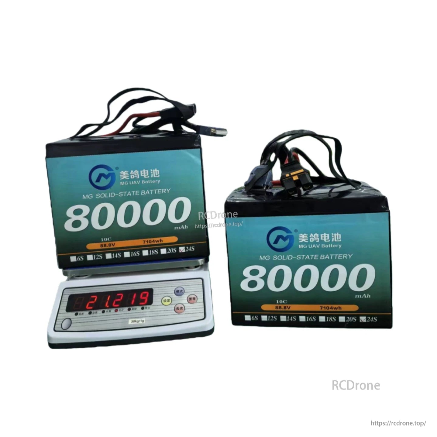 MG UAV Solid-State Lipo Battery, MG UAV solid-state battery: 80000mAh, 10C, 88.8V, 7104Wh, multiple configurations (6S–24S), ideal for heavy-load, long-endurance drones.