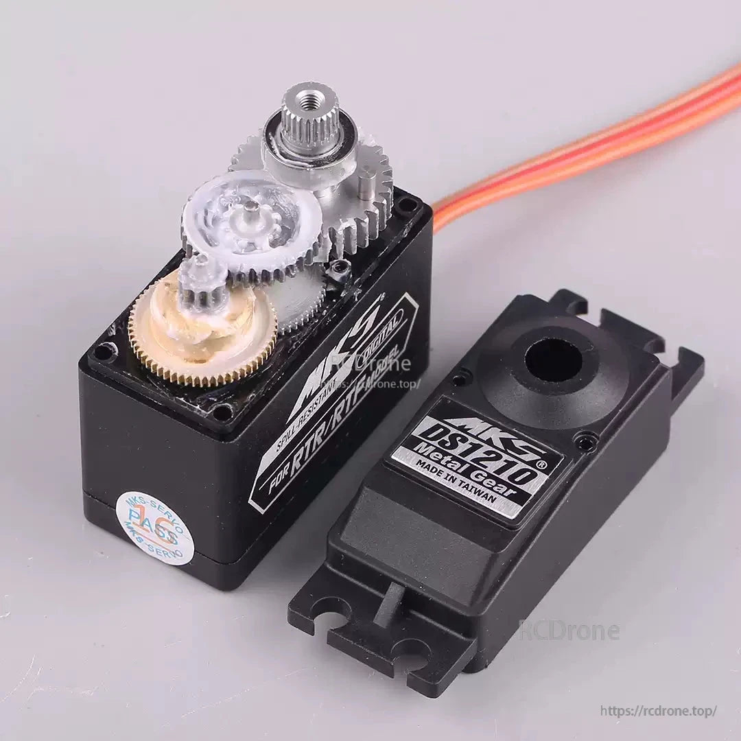 MKS DS1210 Metal Gear Standard Digital Servo, MKS DS1210 metal gear servo motor with exposed gears