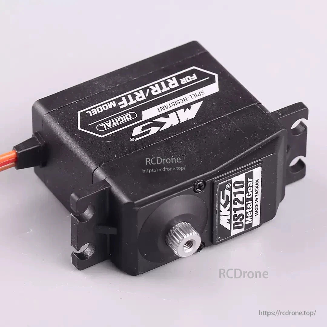MKS DS1210 Metal Gear Standard Digital Servo, MKS DS1210 metal gear servo: spill-resistant, robust, precise, made in Taiwan for RTR/RTF models.