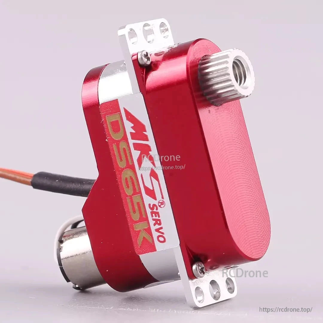 MKS DS65K Digital Servo, MKS DS65K digital servo: 2.20 kg-cm torque, 3.5–6.0V, for DLG/F3K gliders, red metallic casing, 8.5mm size.