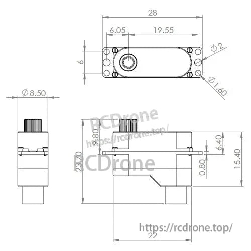 MKS DS65K Digital Servo, MKS DS65K digital servo motor specifications for DLG F3K glider wings.