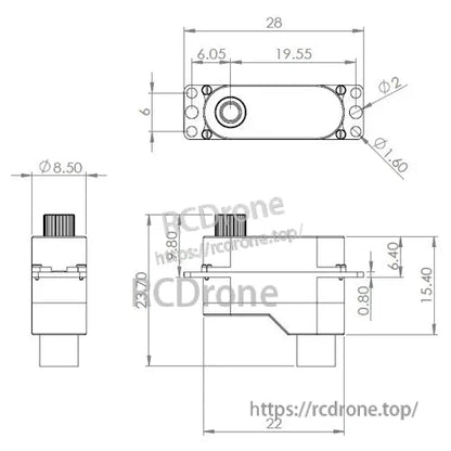 MKS DS65K Digital Servo, MKS DS65K digital servo motor specifications for DLG F3K glider wings.