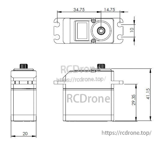 MKS DS660A+ High Torque Digital Servo, MKS DS660A+ digital servo with titanium gears, aluminum case, and high torque for precise control.