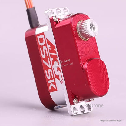 MKS DS75K Digital Micro Servo, MKS DS75K: 7.5g coreless micro servo with metal gears, 23x9x16.7mm, operates at 3.5–6.0V.