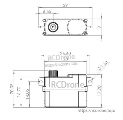 MKS DS75K-R Micro Digital Servo, MKS DS75K-R micro servo: alloy gears, 3.5–6.0V, high precision for DLG F3K/F5K applications.