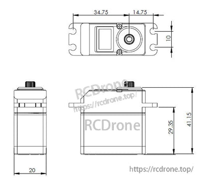 MKS DS760 Digital Servo, MKS DS760 coreless digital servo for RC helicopter tail rudder.