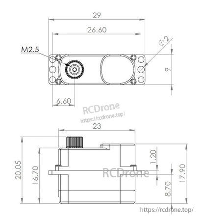 MKS HB75K / HV75K High-Voltage Digital Servo Motor for DLG, HLG, F3K Glider Wing (7.5 g)
